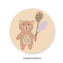 stickers beertje ballon