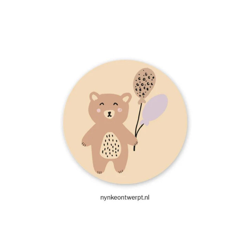 stickers beertje ballon