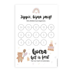 aftelkalender regenboog verjaardag