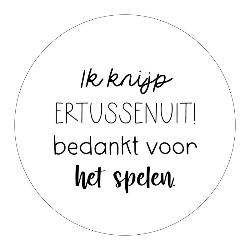 stickers knijp spelen wit zwart