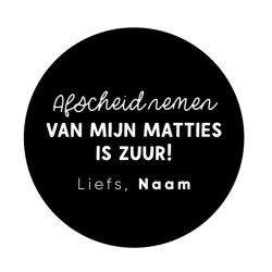 gepersonaliseerde stickervel matties zuur