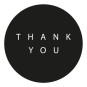 stickers thankyou zwartwit