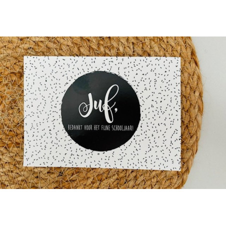 kaart juf bedankt fijne schooljaar
