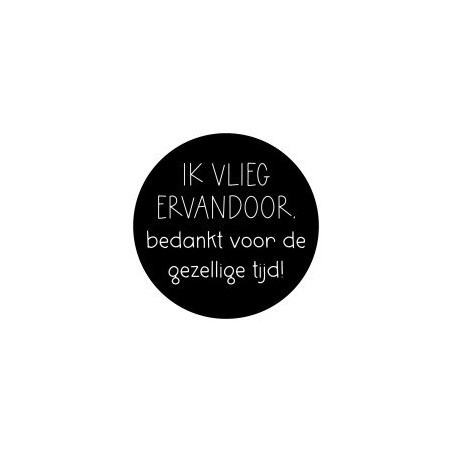 stickers vlieg er vandoor