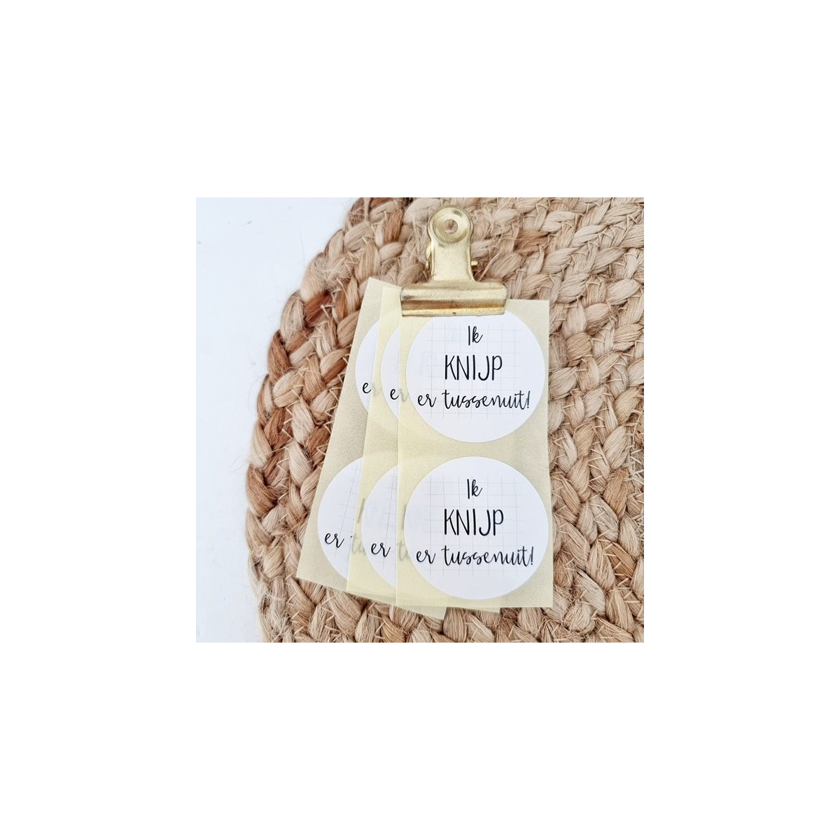 sticker knijp er tussenuit ruitje