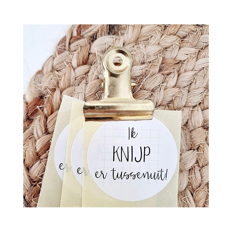 sticker knijp er tussenuit ruitje