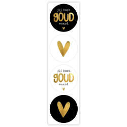 stickermix goud waard hartjes