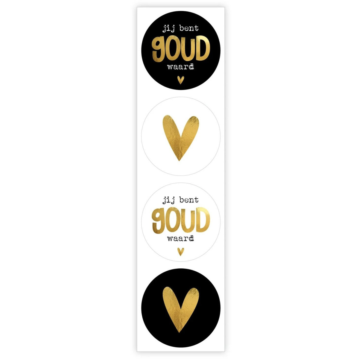 stickermix goud waard hartjes