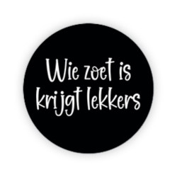 stickers zwart wit zoet lekkers sint