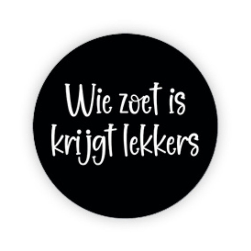stickers zwart wit zoet lekkers sint