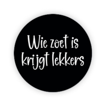 stickers zwart wit zoet lekkers sint