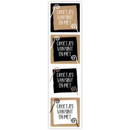 stickermix groetjes sint piet staf