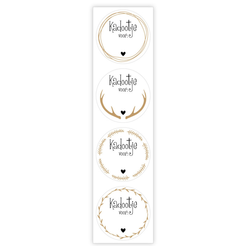 stickermix kerst kadootje voor krans