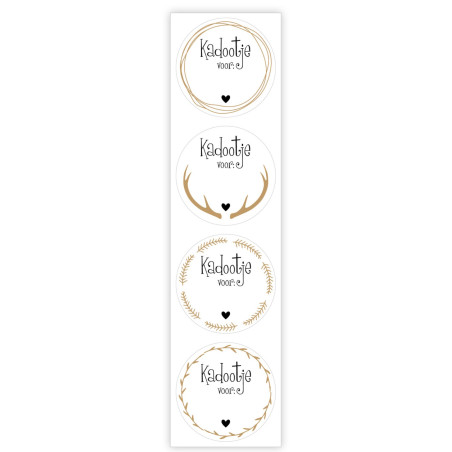 stickermix kerst kadootje voor krans