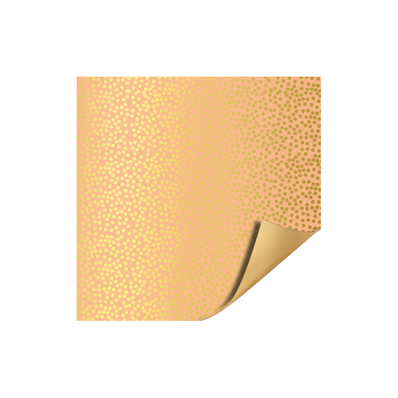 kadopapier dots peach goud