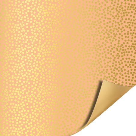 kadopapier dots peach goud