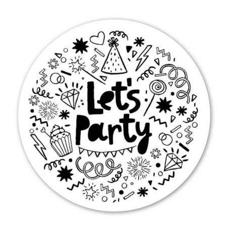 stickers lets party
