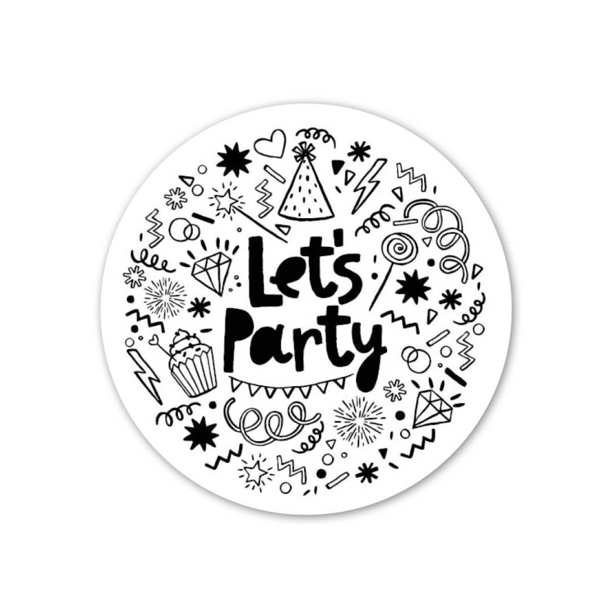 stickers lets party