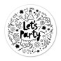 stickers lets party