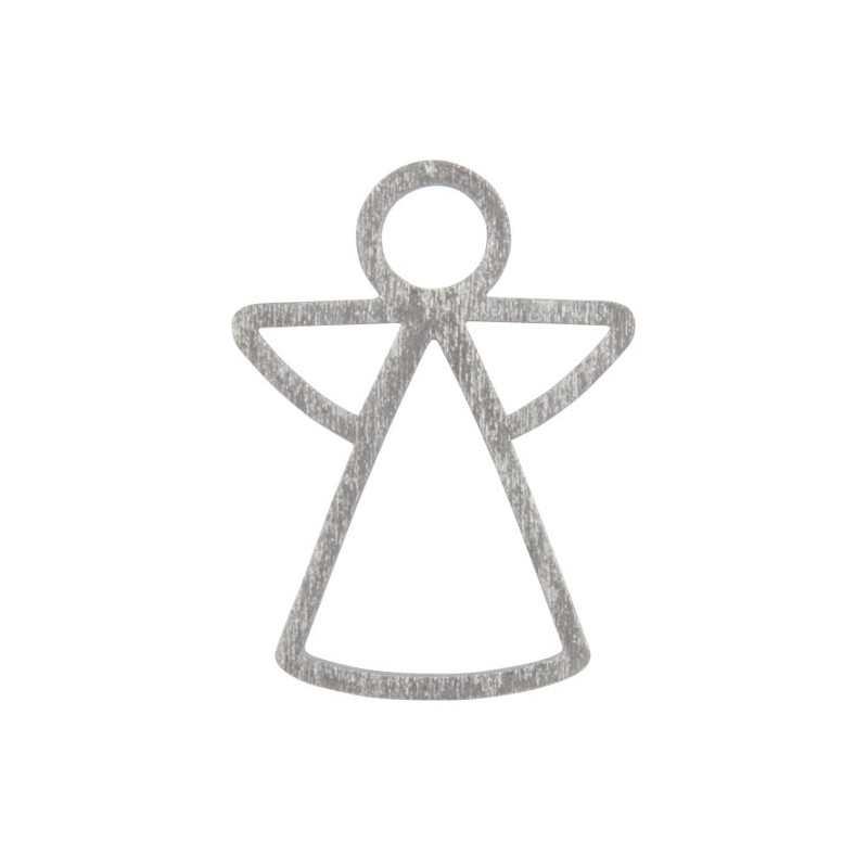 houten engel open zilver