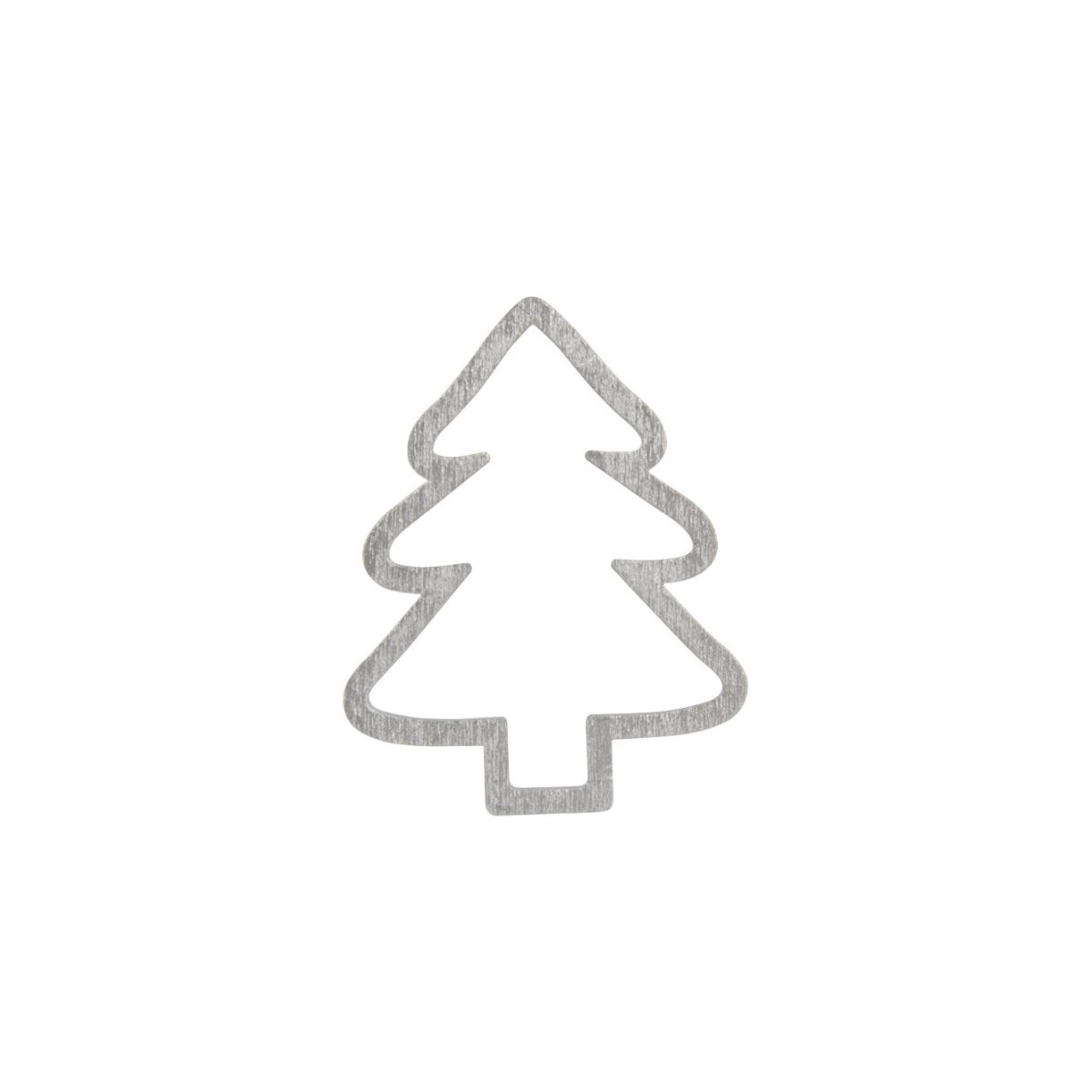 houten kerstboom open zilver