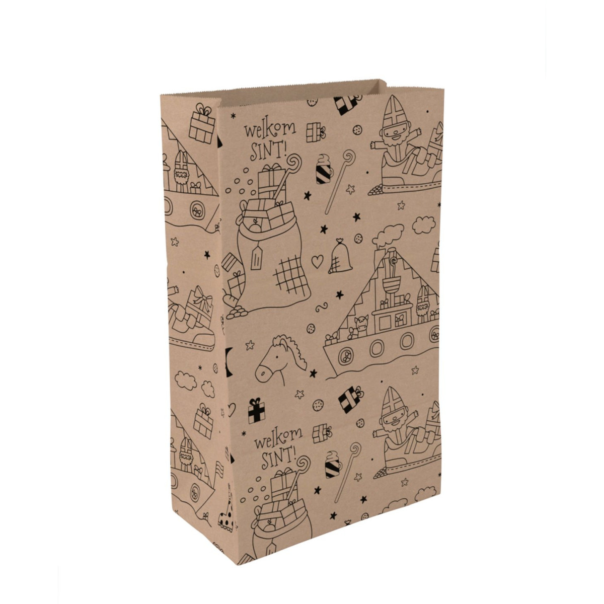 blokbodemzak kraft welkom sint