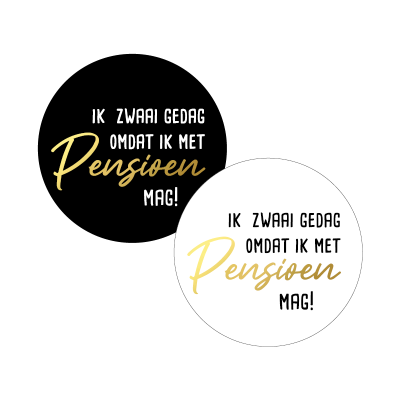 stickermix zwaai gedag pensioen