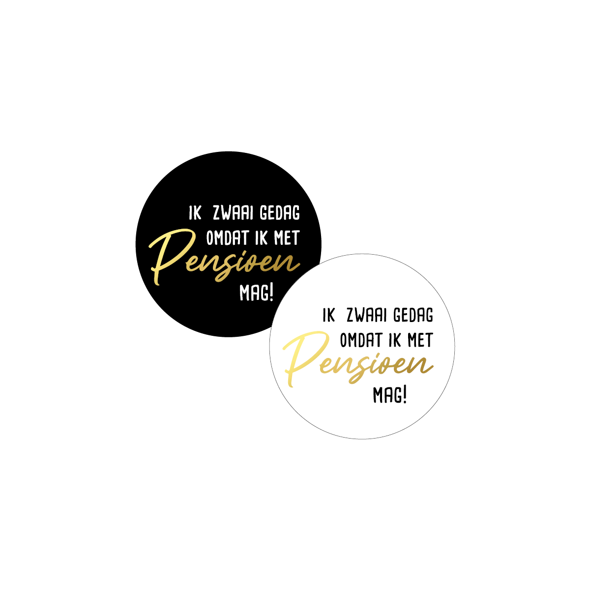 stickermix zwaai gedag pensioen