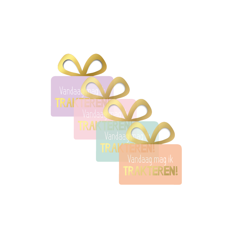 sticker kadootje vandaag mag ik trakteren