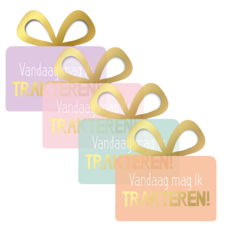 sticker kadootje vandaag mag ik trakteren