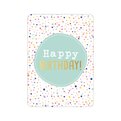 kaart happy birthday mint stipjes