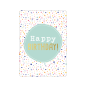 kaart happy birthday mint stipjes