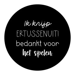 sticker knijp tussenuit spelen zwart