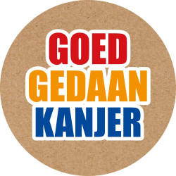 sticker goed gedaan kanjer kraft