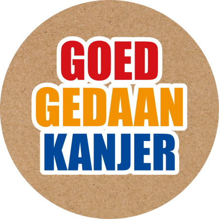 sticker goed gedaan kanjer kraft