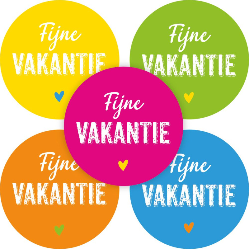 stickermix fijne vakantie kleur