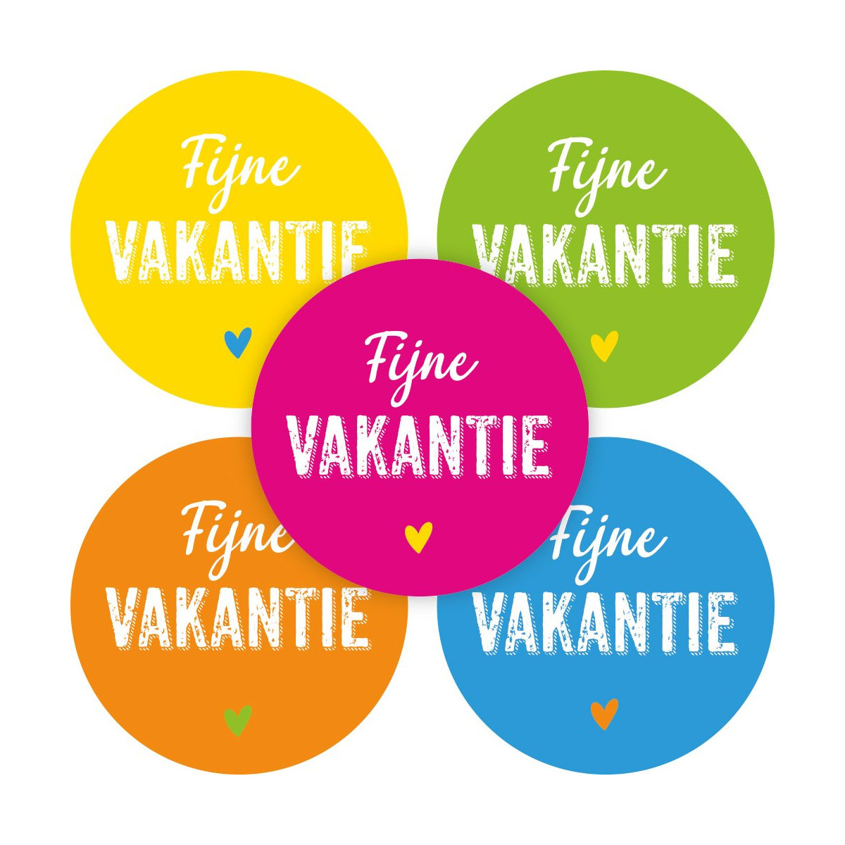 stickermix fijne vakantie kleur