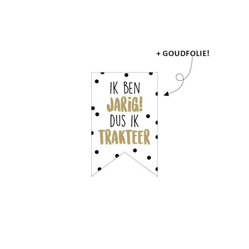 sticker vaantje jarig trakteer