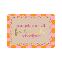 kaart fantastische schooljaar roze oranje