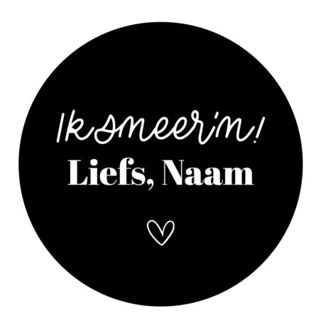 gepersonaliseerd smeer liefs