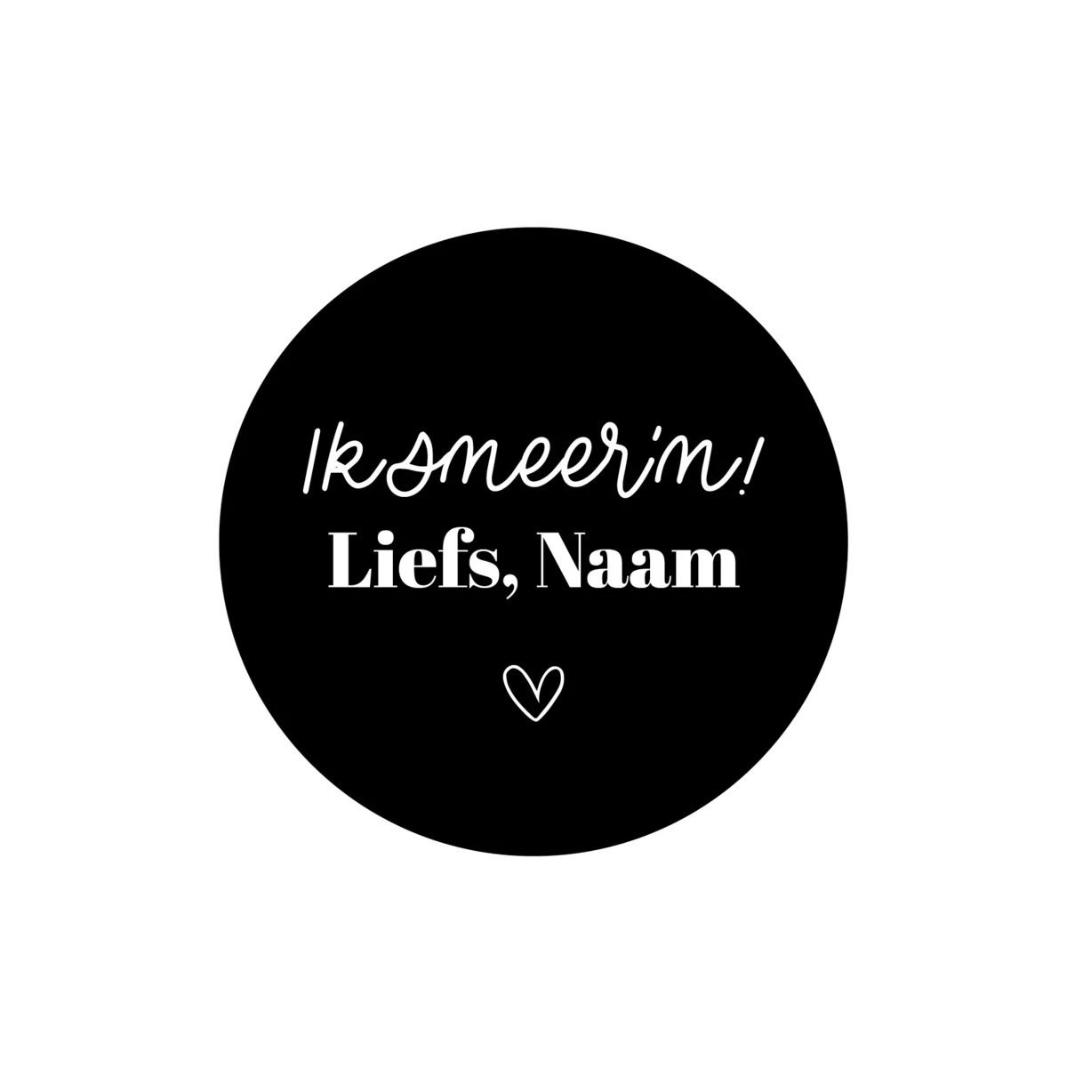 gepersonaliseerd smeer liefs