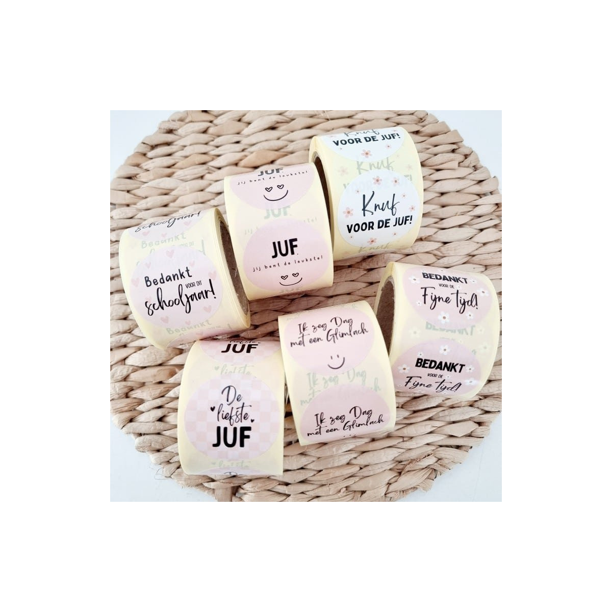 sticker roze dag glinlach