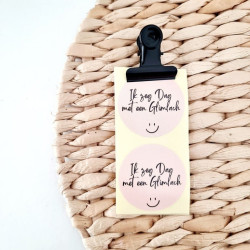 sticker roze dag glinlach