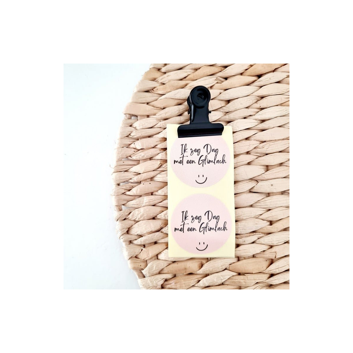 sticker roze dag glinlach