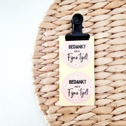 sticker fijne tijd roze bloem