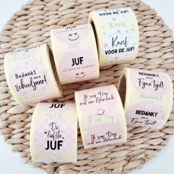 stickers roze schooljaar hartjes