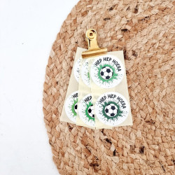 sticker hiep hiep hoera voetbal