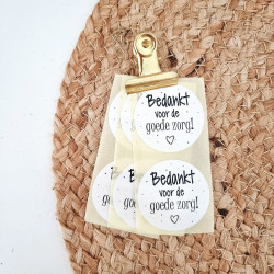 sticker bedankt goede zorg