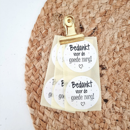 sticker bedankt goede zorg