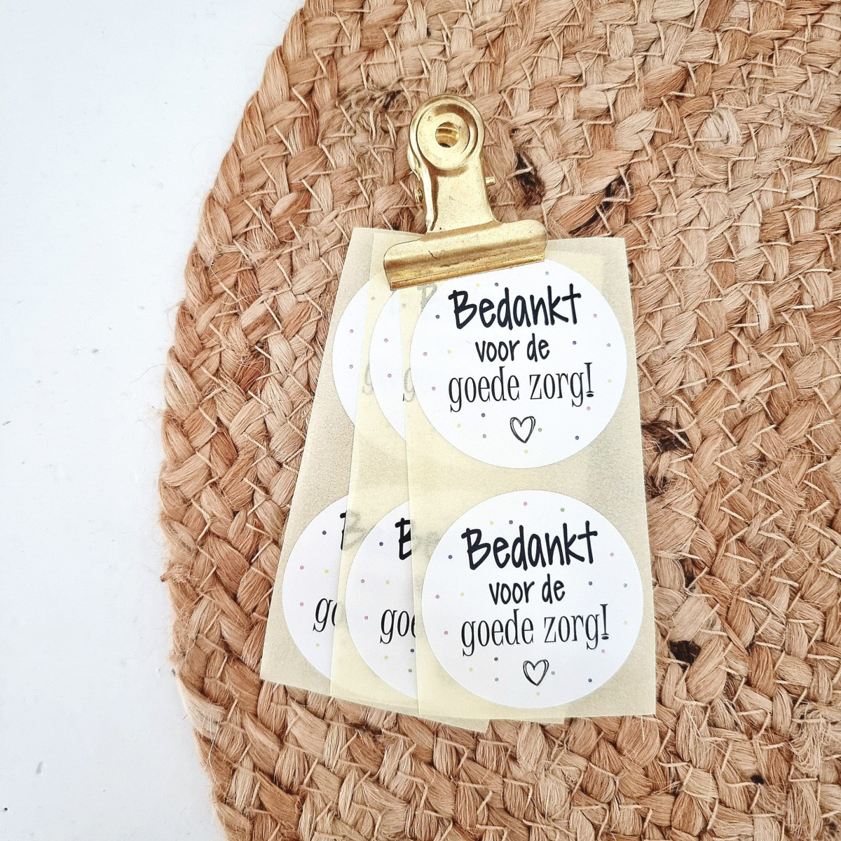 sticker bedankt goede zorg